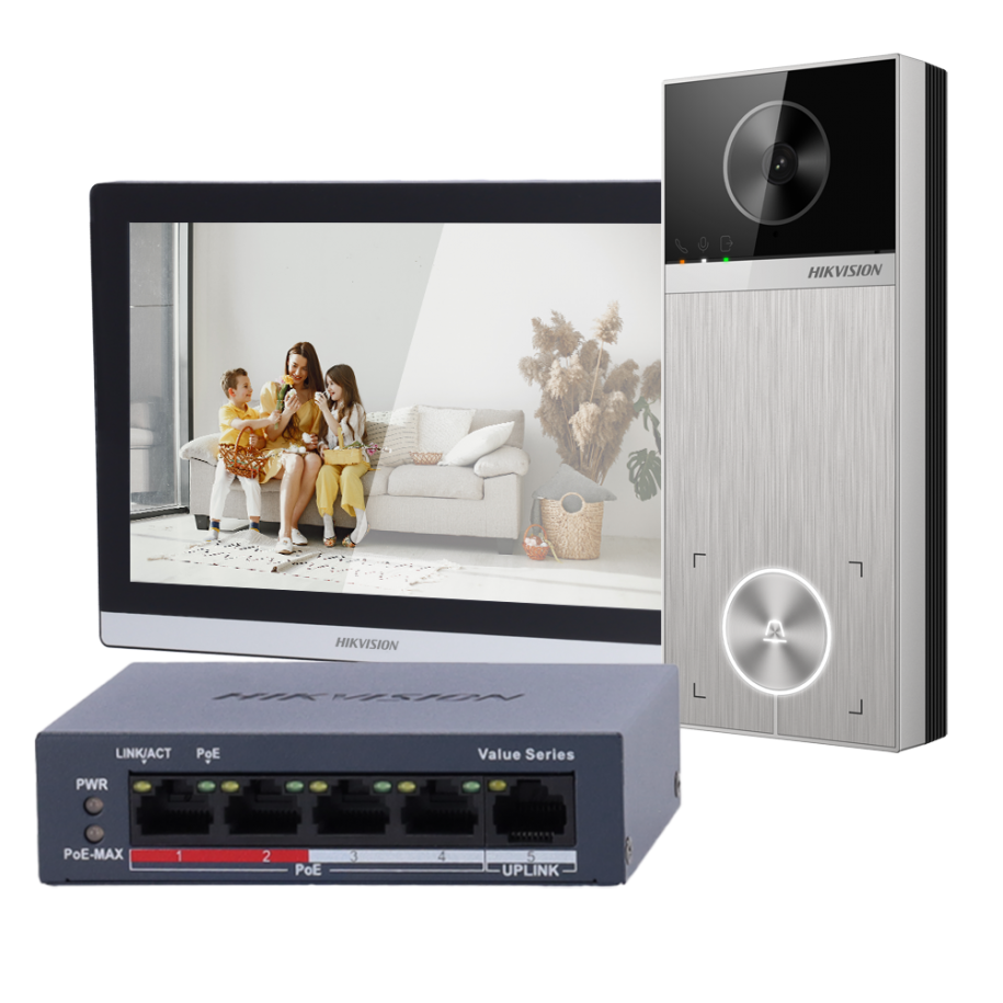 Hikvision DS-KIS611-S IP Video Intercom Kit with 4MP Door Station and 7-Inch Indoor Monitor